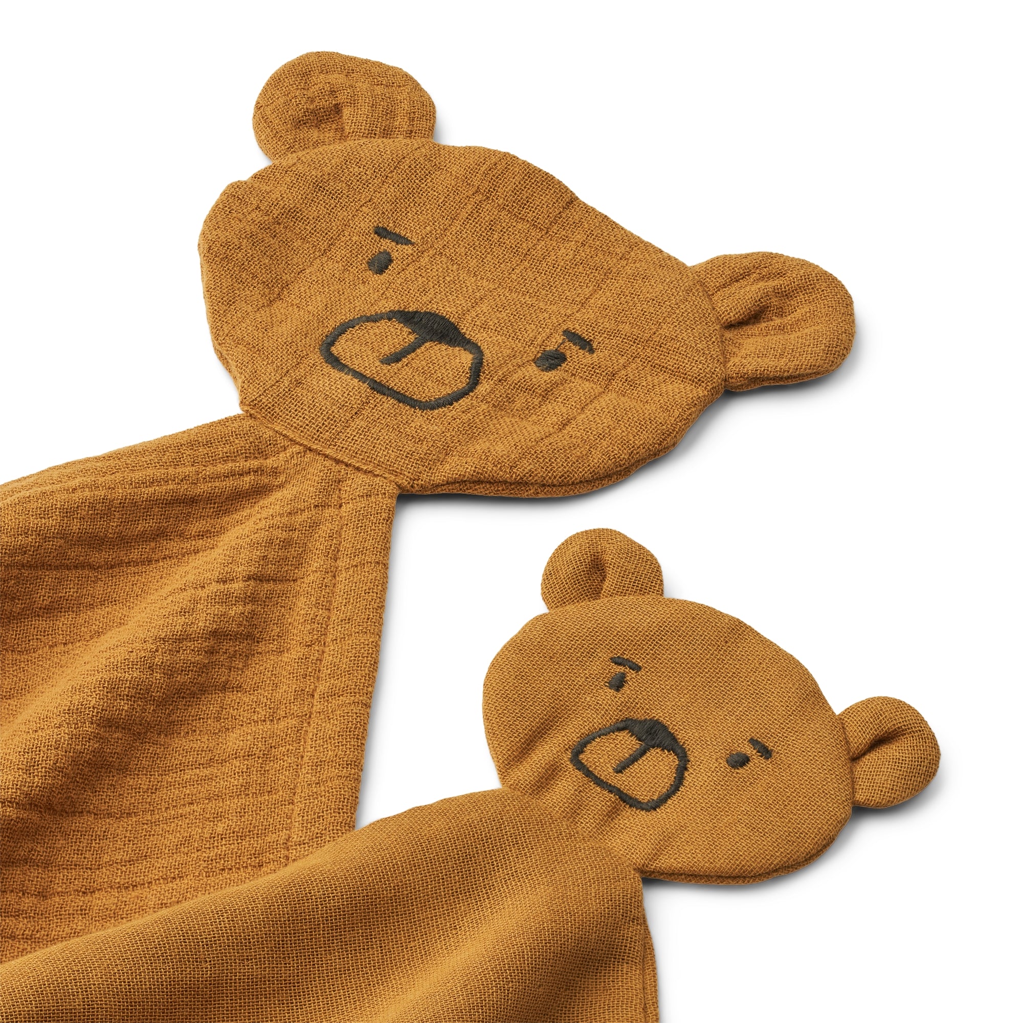 Liewood Alya Speendoekjes - Bear Golden Caramel 2-pack-