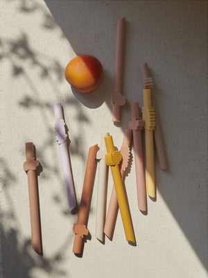 Liewood Badu Straw – Safari/Rose Mix 10-pack-