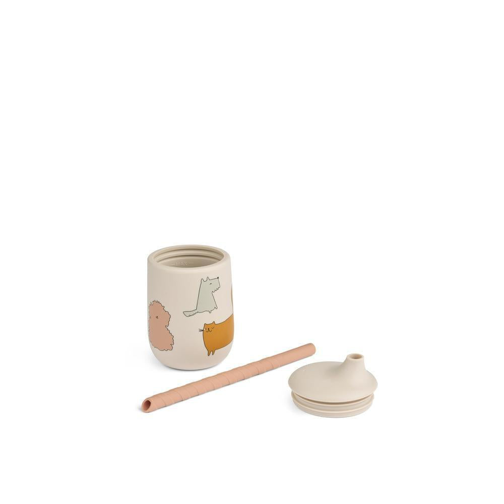 Liewood Ellis Sippy Cup - Cats And Dogs-