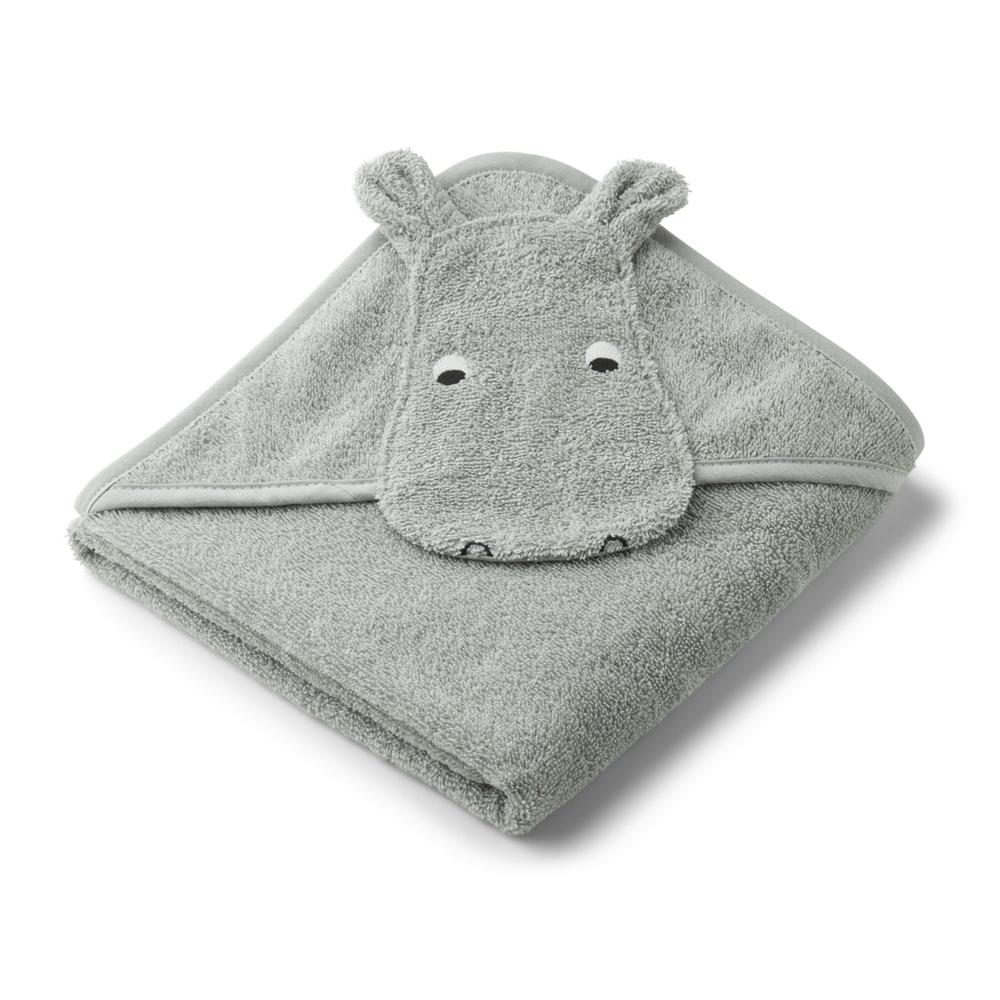 Liewood Hooded Towel - Hippo Dove Blue-
