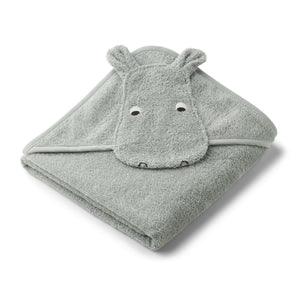 Liewood Hooded Towel - Hippo Dove Blue-