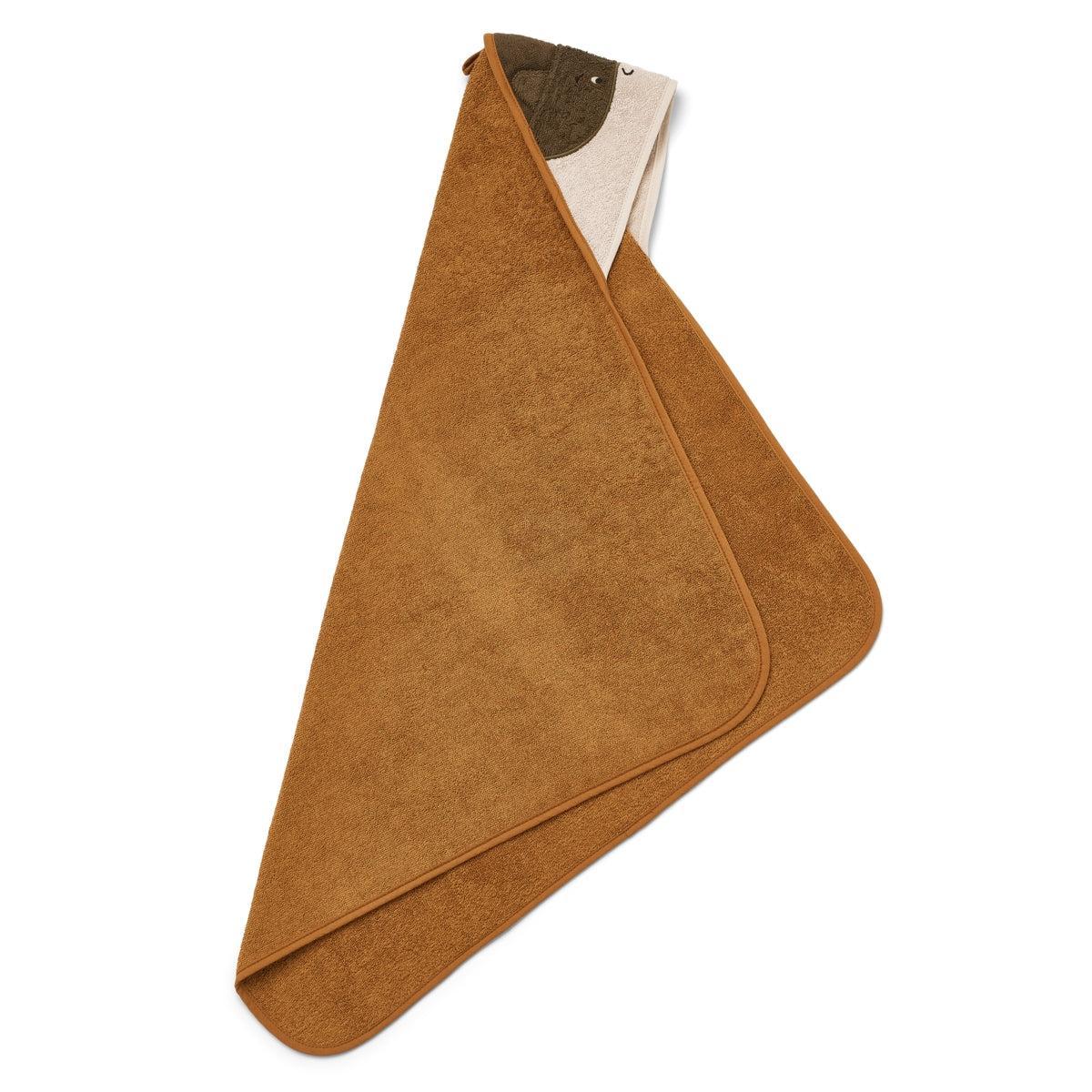 Liewood Hooded Towel - Superhero Caramel-