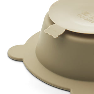 Liewood Peony Kommetjes Met Zuignap - Sandy/Oat 2-pack-