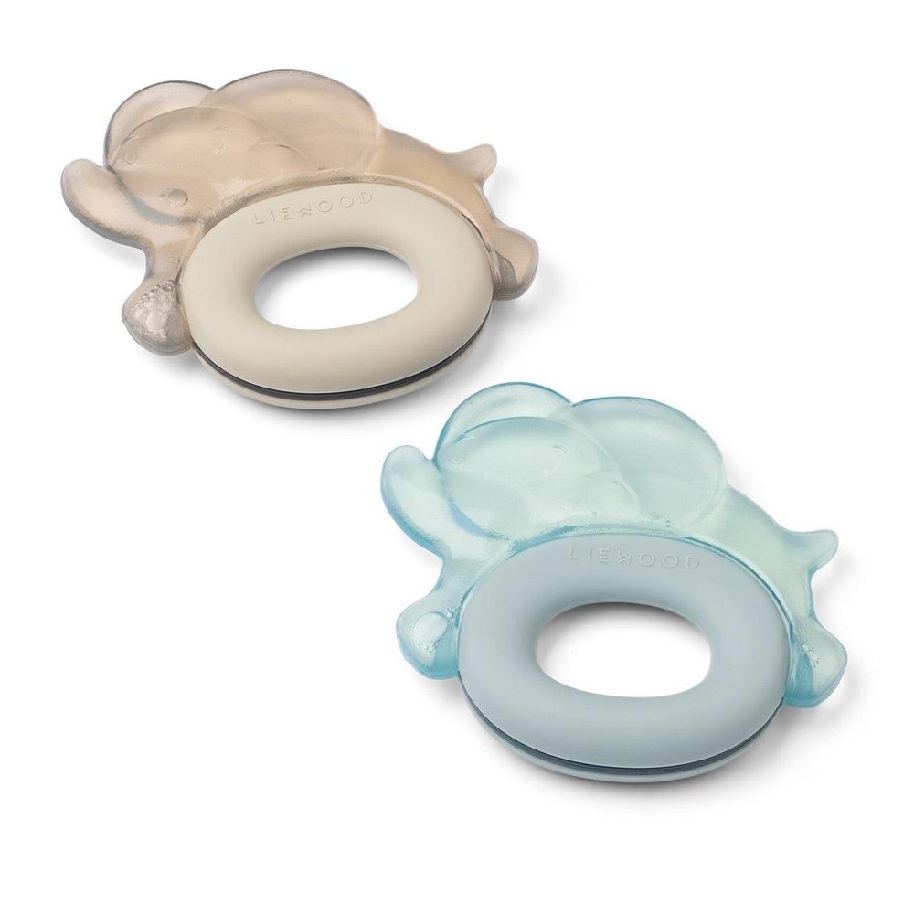 Liewood Rita Koelbijtring - Elephant Sandy/Dove Blue 2-Pack-
