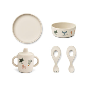 Liewood Ryle Printed Tableware Set - Sea Creature-