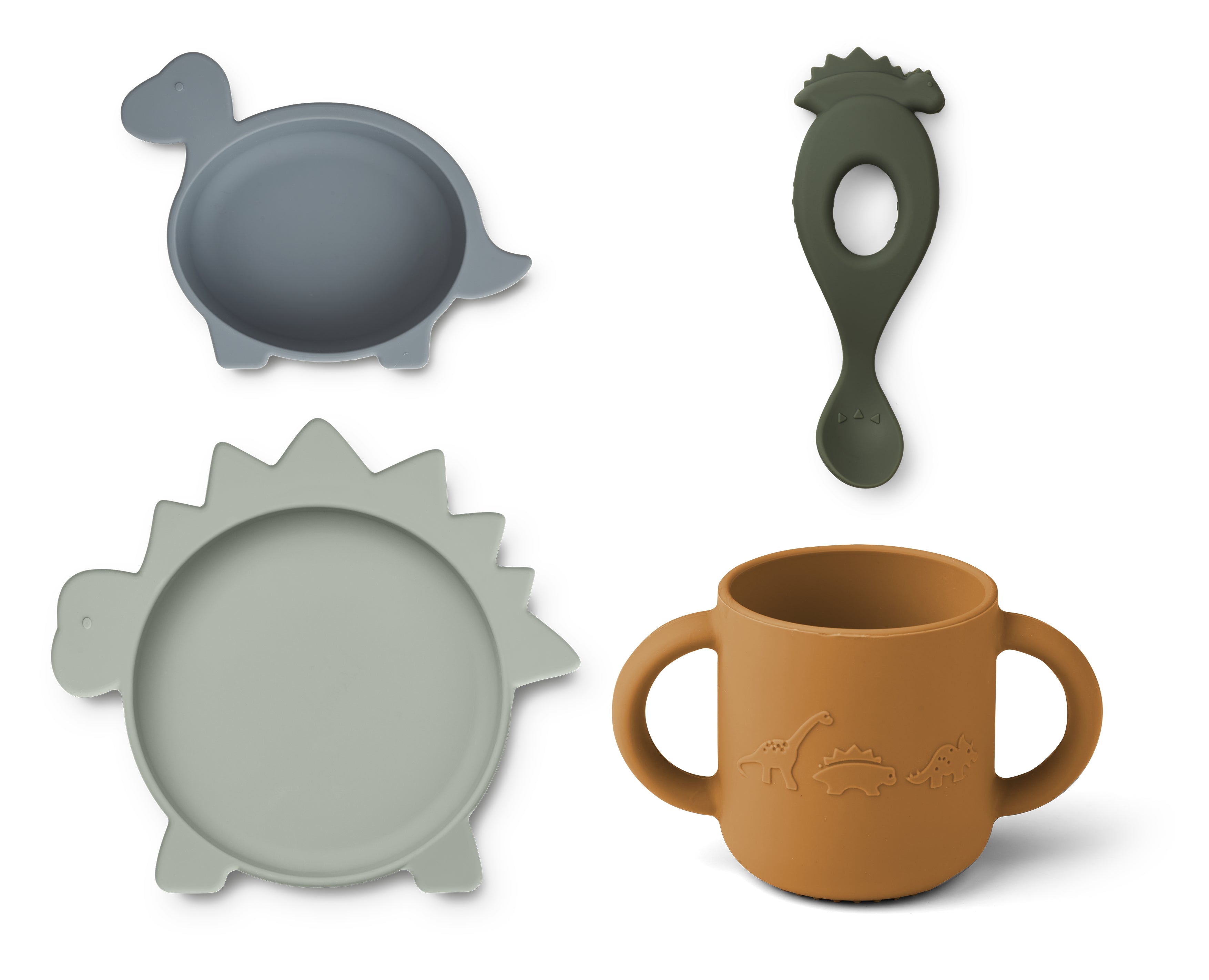 Liewood Vivi Siliconen Set - Dino Blue Multi Mix-