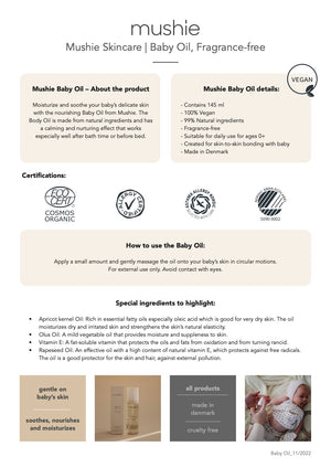 Mushie Baby Oil - Cosmos-