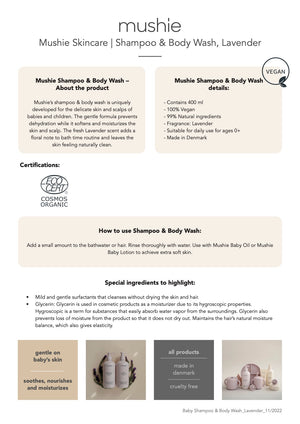 Mushie Baby Shampoo & Body Wash - Lavender-