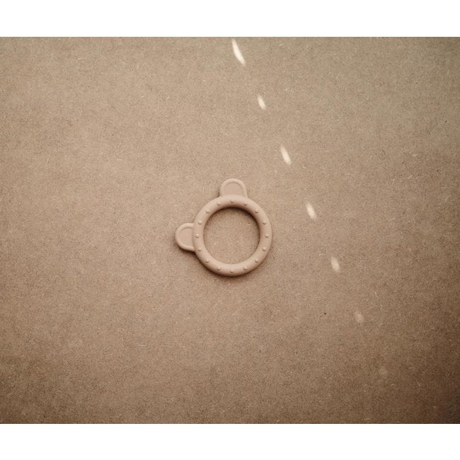 Mushie Bijtring Bear - Natural-