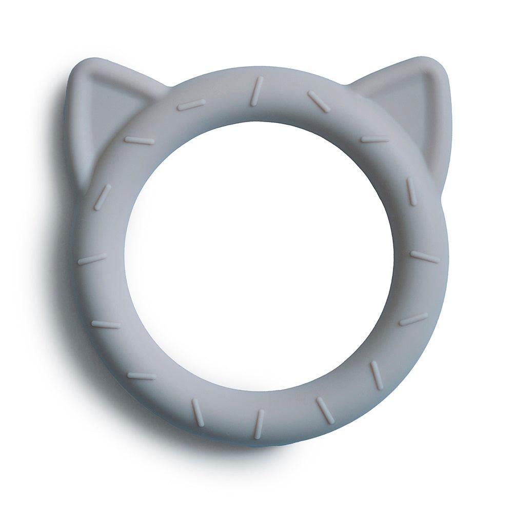 Mushie Bijtring Cat - Stone-