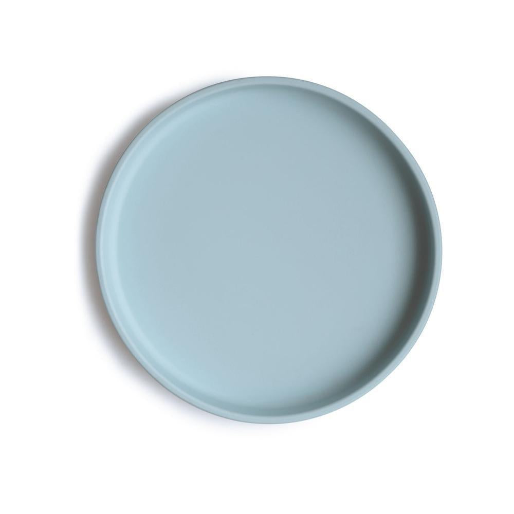 Mushie Siliconen Bord Met Zuignap - Powder Blue-