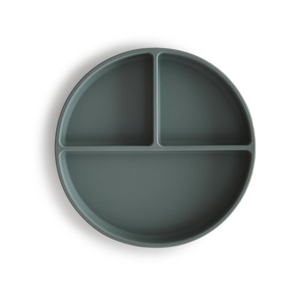 Mushie Siliconen Vakjesbord Met Zuignap - Dried Thyme-