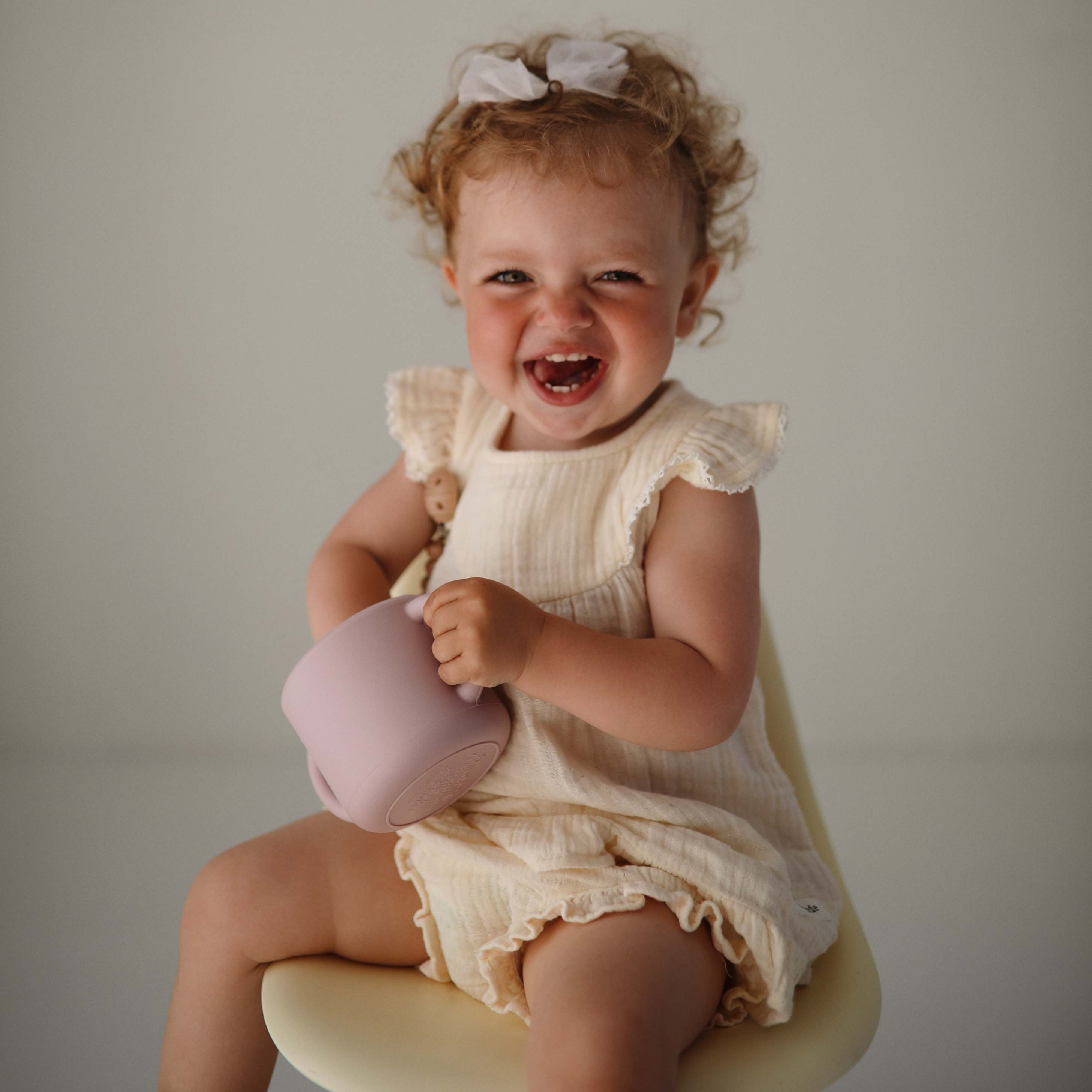 Mushie Snack Cup - Pale Daffodil-