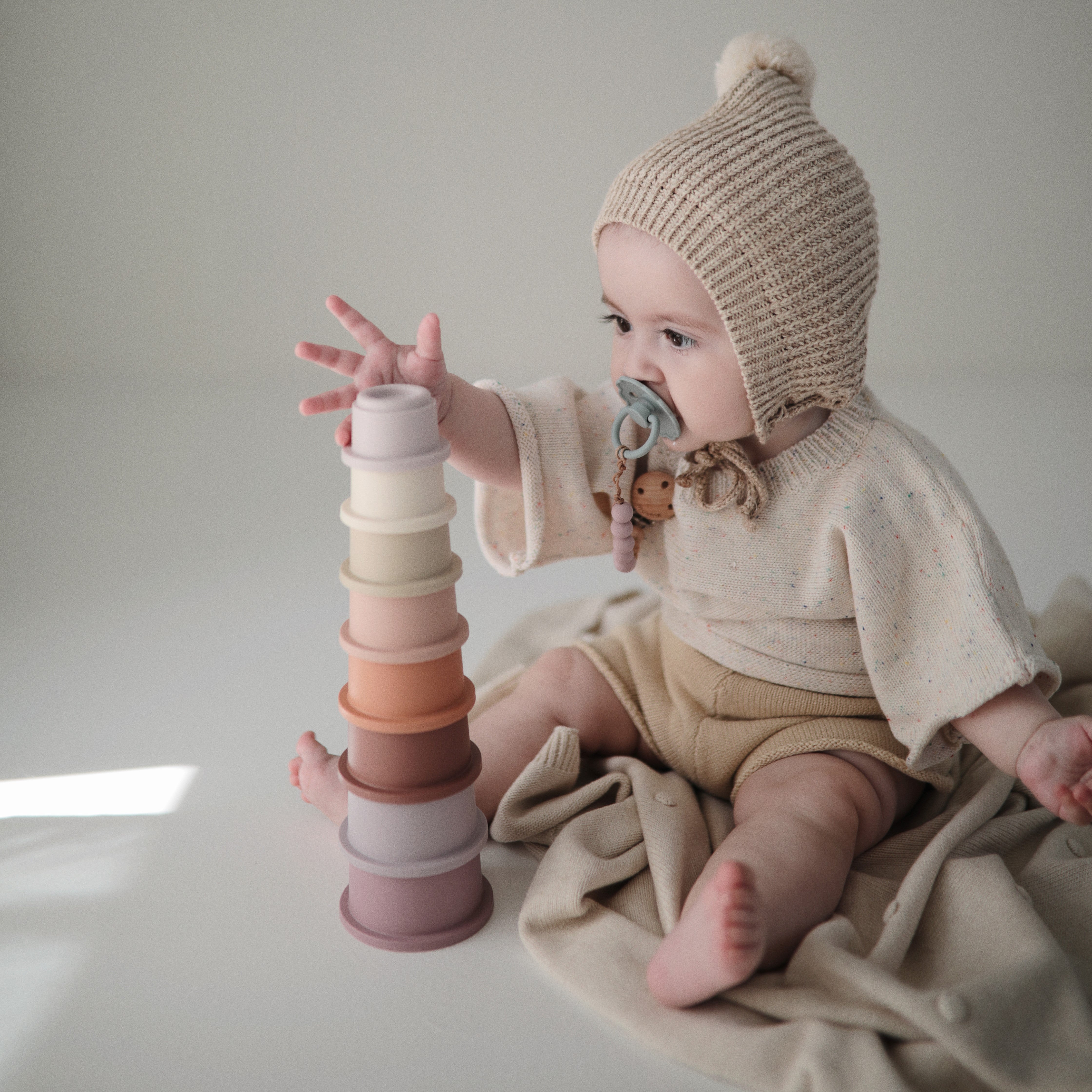 Mushie Stacking Cups - Pastel-